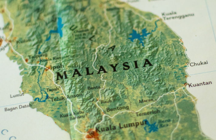 マレーシアの地図